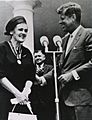 Frances Oldham Kelsey and John F. Kennedy