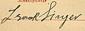 Isaac Bashevis Singer signature