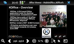 Archivo:KOffice viewer on Maemo5