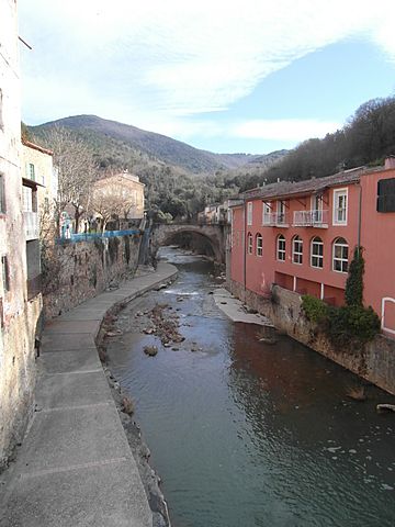 Archivo:La rivière Sals traversant le village de Rennes-les-Bains