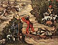 Lucas Cranach (II) - Hirschjagd des Kurfürsten Johann Friedrich - Detail - Kunsthistorisches Museum Wien