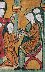 Archivo:Mary of Béarn swears homage to Alfonso II of Aragon, promising not to marry without his consent
