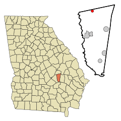 Montgomery County Georgia Incorporated and Unincorporated areas Tarrytown Highlighted.svg