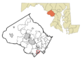 Montgomery County Maryland Incorporated and Unincorporated areas Chevy Chase Section Five Highlighted