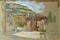 Oña, watercolor, 1.8.1921, 16 x 23 cm, by Mariano Pedrero, collection of Maruja Pedrero