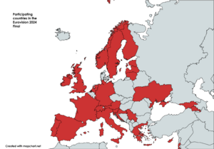 Archivo:Participating countries in the Eurovision 2024 Final