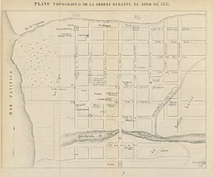 Plano Topográfico de La Serena durante el sitio de 1851.jpg