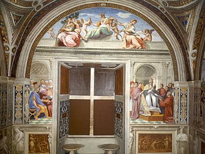 Archivo:Raphael - Cardinal and Theological Virtues