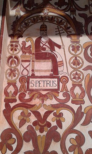 Archivo:San Pedro (S. Petrus) al interior del templo de San Miguel de Velasco (Bolivia)
