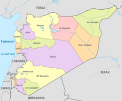 Syria, administrative divisions - et - colored.svg