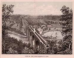 Archivo:View of the High Bridge, NY 1861