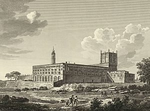 1806-1820, Voyage pittoresque et historique de l'Espagne, tomo II, Vista exterior del convento de Santa Engracia (cropped).jpg