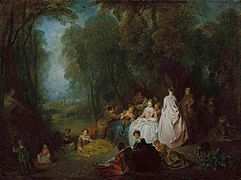Antoine Watteau - Fête champêtre (Pastoral Gathering)