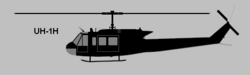 Archivo:Bell UH-1H Iroquois profile silhouette