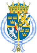 Coat of Arms of Prince Bertil, Duke of Halland (Order of Charles III).svg