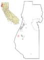 Humboldt County California Incorporated and Unincorporated areas Ferndale Highlighted