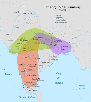 Archivo:Indian Kanauj triangle map-es