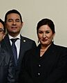 Jimmy Morales y Thelma Aldana (cropped)