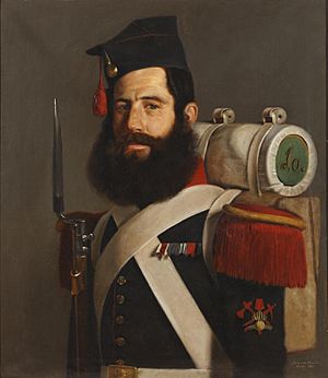 Archivo:José Robles, gastador del regimiento de Murcia (Museo del Romanticismo de Madrid)