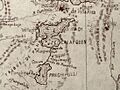 Lago Calafquen y Panguipulli en el Plano de Arauco y Valdivia 1870