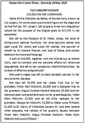 Archivo:Lily Langty Estate Larne Times 18 May 1929