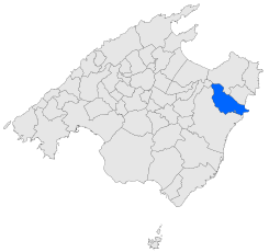 Extensión del municipio en la isla.