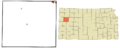 Logan County Kansas Incorporated and Unincorporated areas Oakley Highlighted