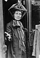 Mrs Pankhurst at doorway