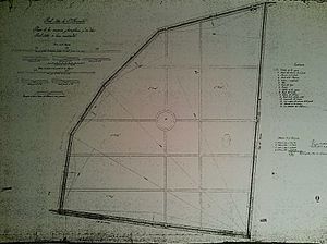 Archivo:Plano de las acequias y terraplenes, Huerta Grande del Real Sitio de San Fernando