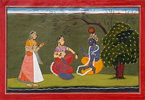 Archivo:Radha and Krishna in Discussion