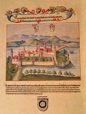 Archivo:Rapperswil - Codex Vindobonensis Gesamtansicht - 1550