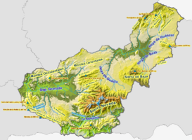 Localización en un mapa de la provincia de Granada
