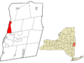 Rensselaer County New York incorporated and unincorporated areas Troy highlighted
