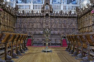 Archivo:Sillería de coro de la Catedral Nueva de Salamanca