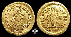 Archivo:Solidus Romulus Augustus-RIC 3406