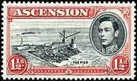 Archivo:Stamp Ascension 1937 1.5p