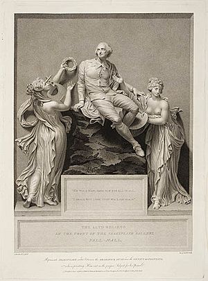 Archivo:Thomas Banks Shakespeare attended by Painting and Poetry c 1789