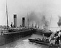 Titanic avoiding collision in Southampton