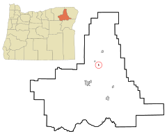 Union County Oregon Incorporated and Unincorporated areas Imbler Highlighted.svg