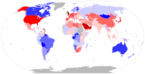 Archivo:World map of countries by ecological deficit (2013)
