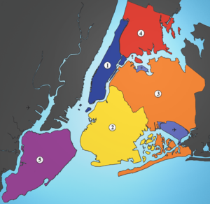 Archivo:5 Boroughs Labels New York City Map Julius Schorzman