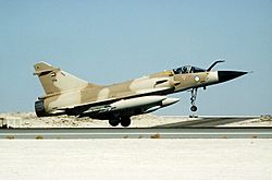 Archivo:A Kuwaiti Mirage 2000C fighter aircraft during Operation Desert Storm