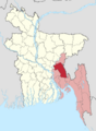 BD Cumilla District locator map