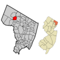 Bergen County New Jersey Incorporated and Unincorporated areas Allendale Highlighted