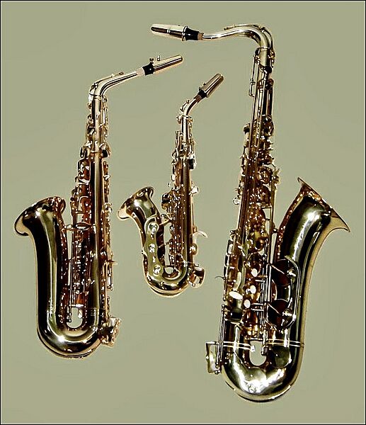 CurvedSopranoAltoTenorSaxophone
