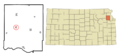Jefferson County Kansas Incorporated and Unincorporated areas Ozawkie Highlighted