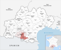 Locator map of Arrondissement Foix 2019.png