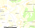 Map commune FR insee code 62055