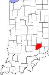Map of Indiana highlighting Decatur County.svg