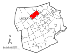 Map of Luzerne County, Pennsylvania Highlighting Lehman Township.PNG